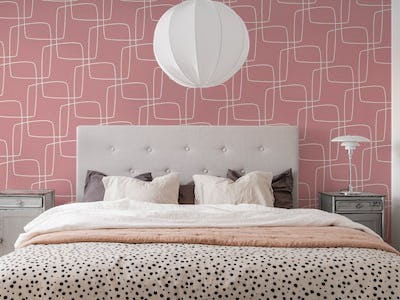 Retro pattern - Soft pink
