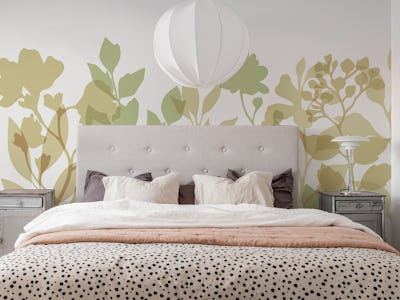 Layered Leaves Spring Vibes Beige Green