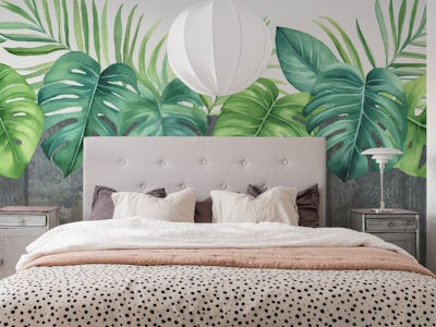 Urban Jungle Monstera And Palm Leaf