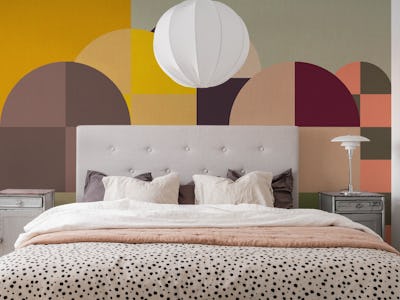 Mid-Century Vivid Rainbows Geometry