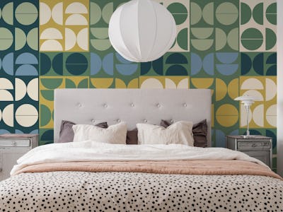 Allover Vintage Abstract Geometry Pattern