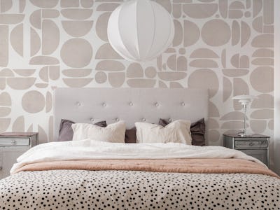 Bauhaus Tan Fabric Texture Cutout Geo
