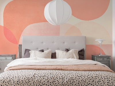 Mid Century Roundish Shapes Peach