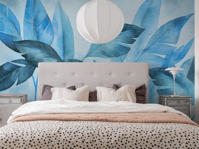 Tropical Island Foliage Blue