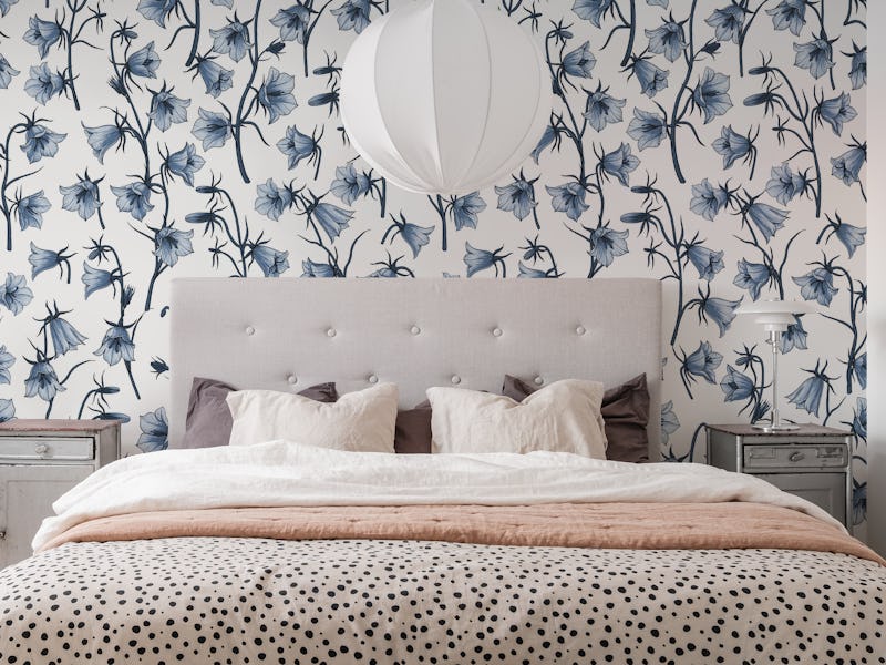 Bellflowers in blue and white