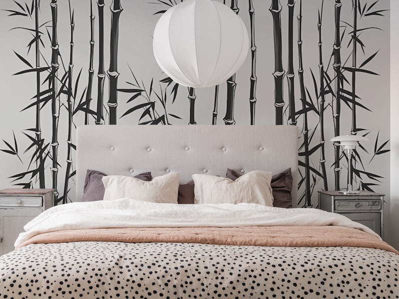 Wild Bamboo Grass Luxury Black White