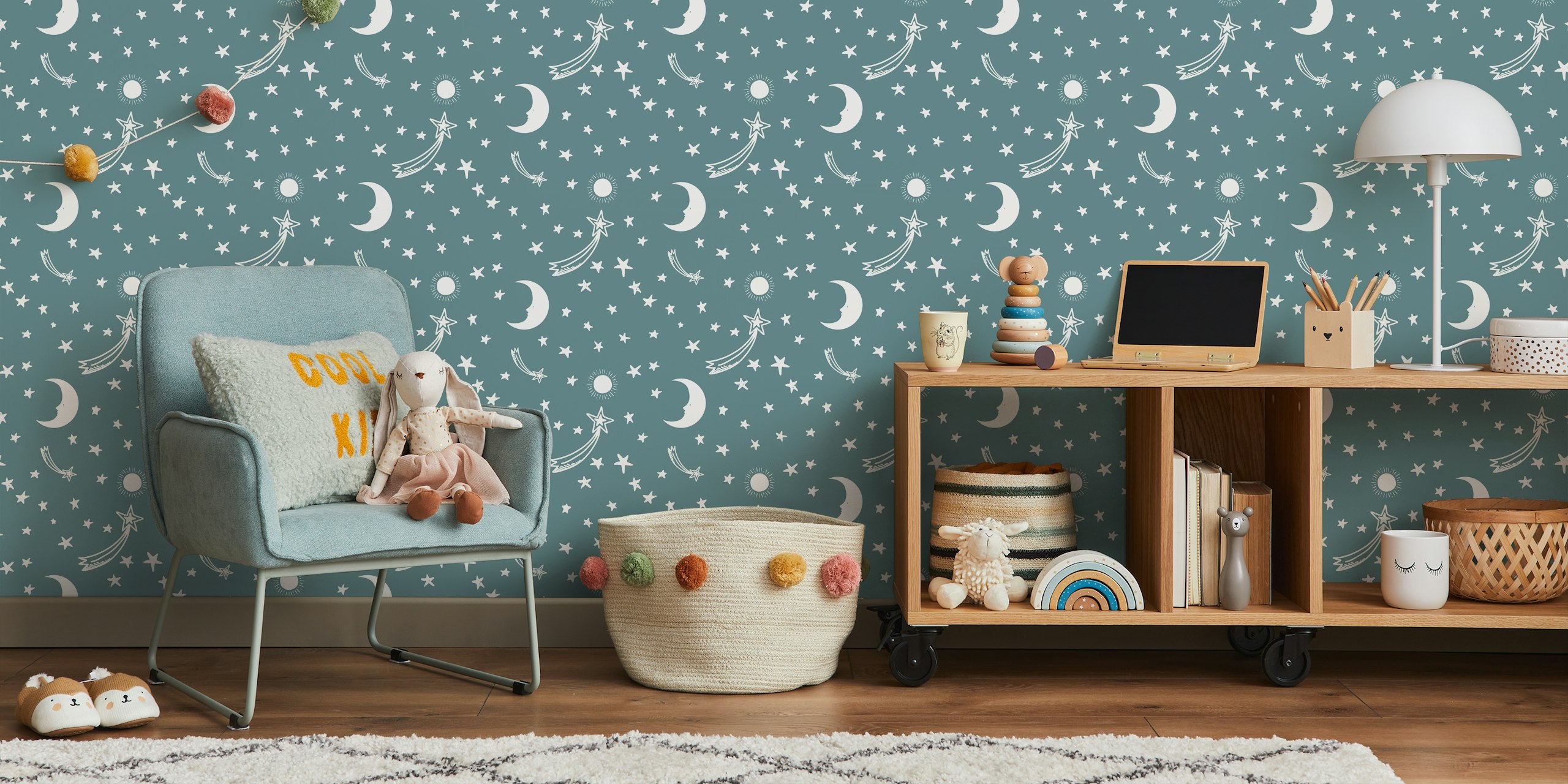 Carta da parati Starry Night Charm in una stanza