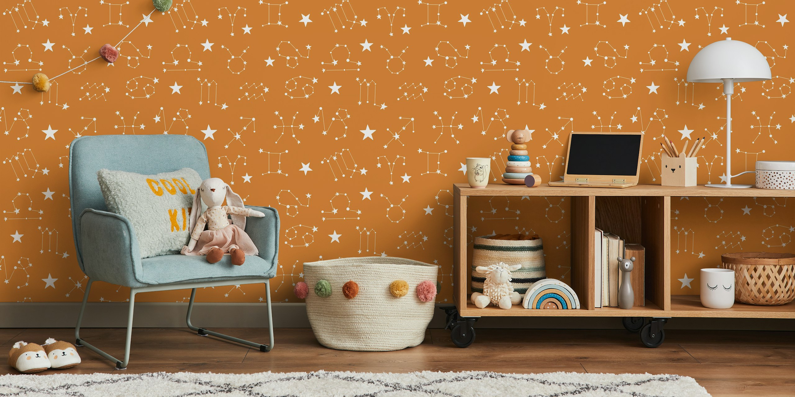 Starry Constellations wallpaper in a room