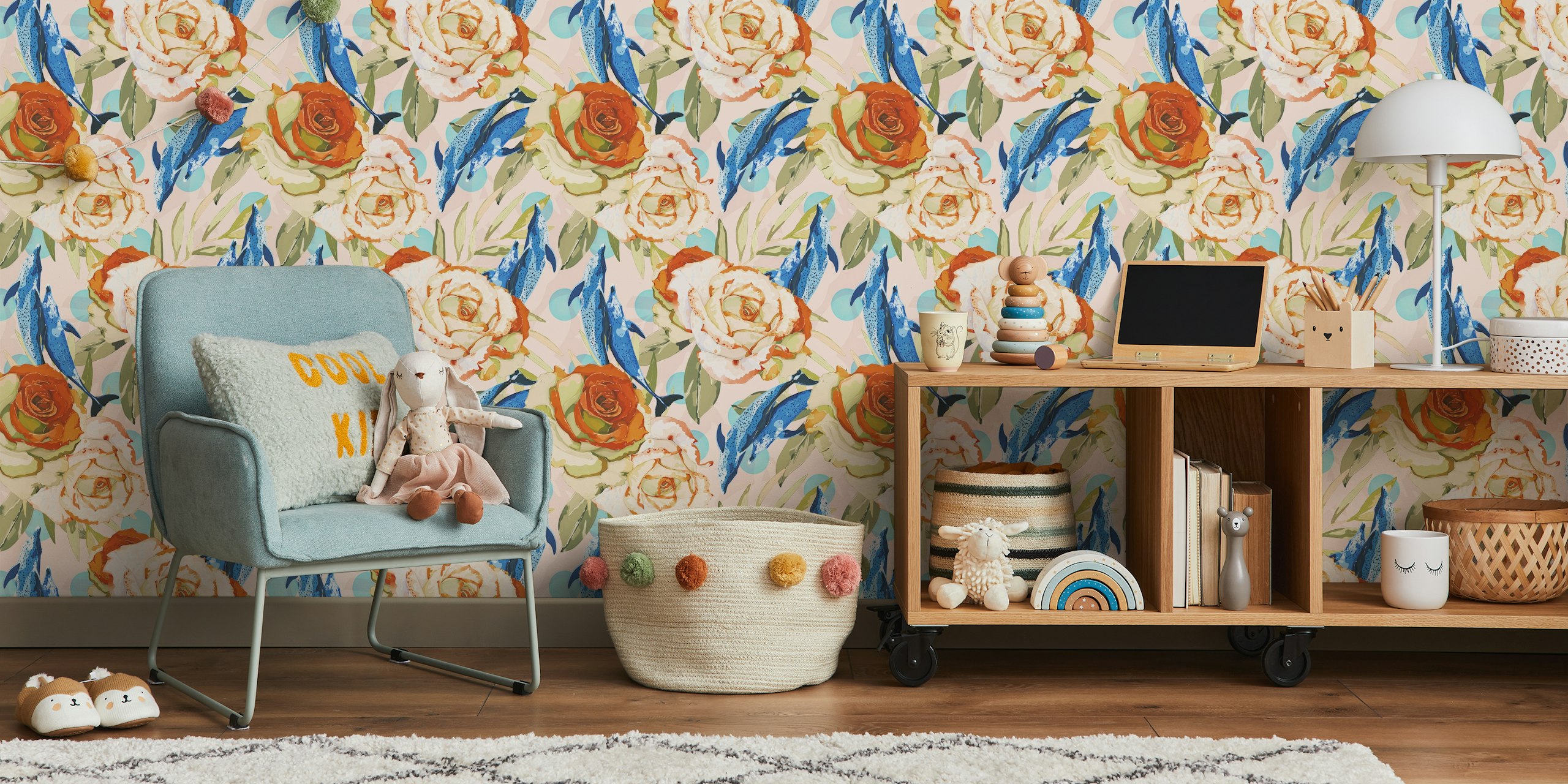 Dolphin Eternal Spring Charm wallpaper in a room