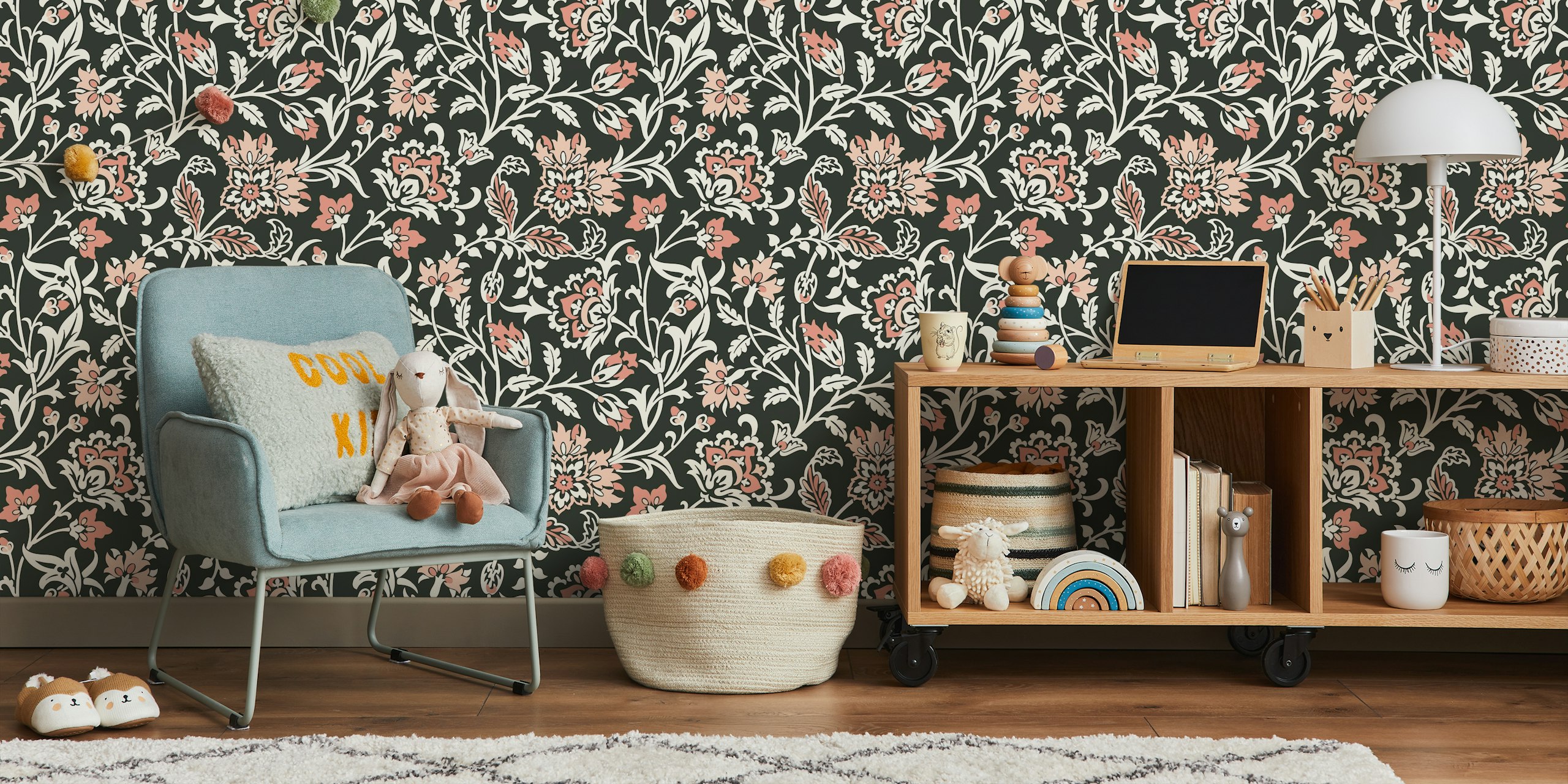 Ταπετσαρία Victorian Brentwood pattern 3 που εμφανίζεται σε ένα δωμάτιο