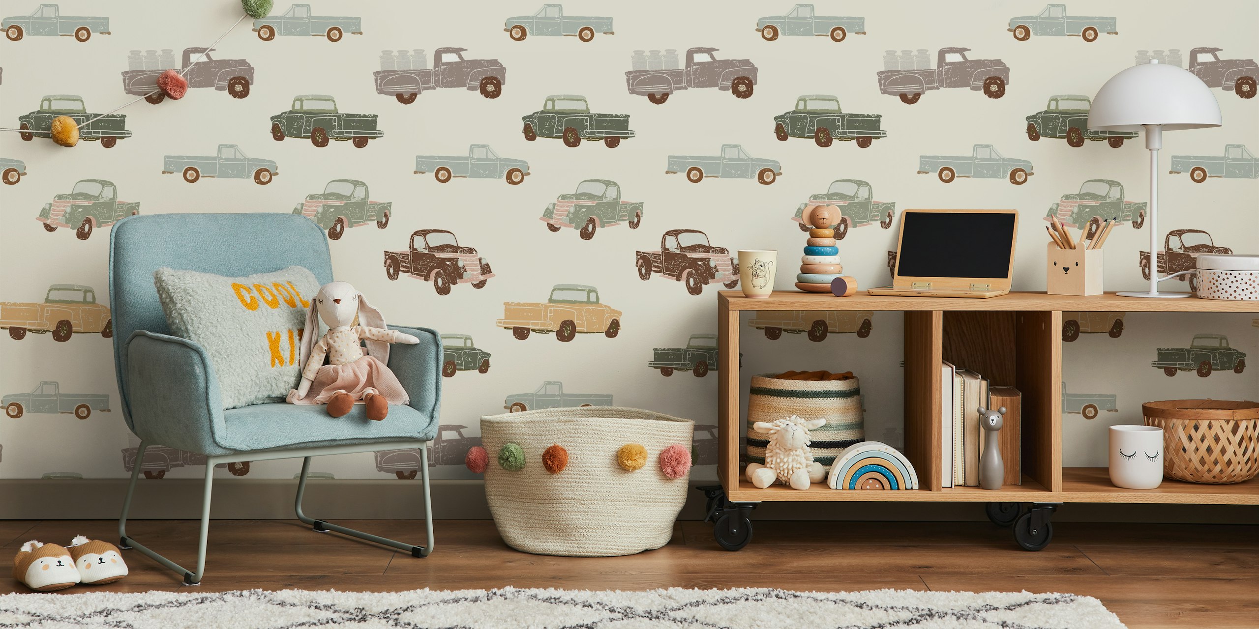 Vintage American classic pickup trucks wallpaper