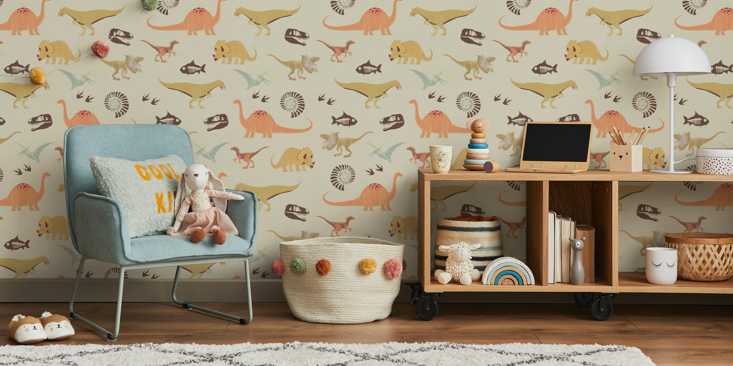 Jurassic Dino Adventure wallpaper in a room