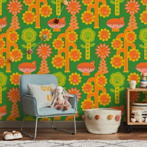 Garden Sprites Cute Kids Floral Happy Green