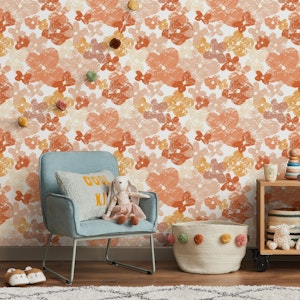 Fun Floral Vintage Charcoal spring flowers