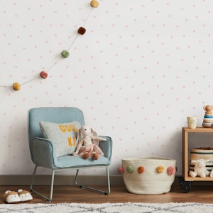 Pretty Little Hearts - light pink - White - S