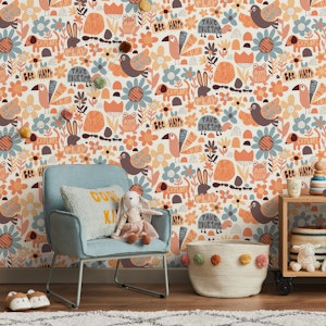 Playful Meadow Positivity Animals - Groovy