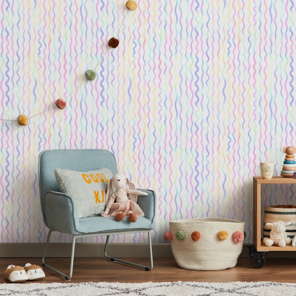 Wavy rainbow stripes