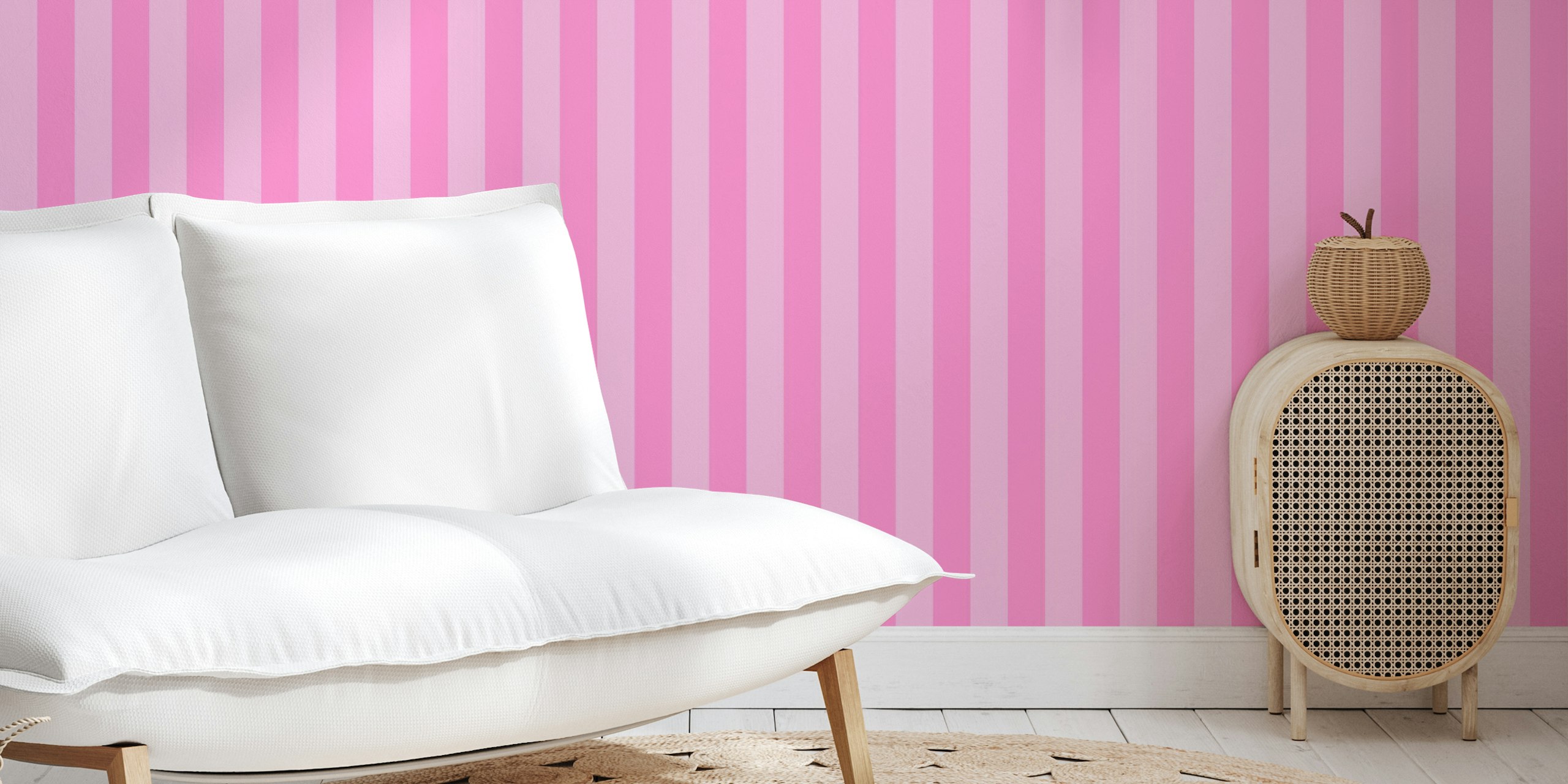 Simple Stripes Pink papel de parede