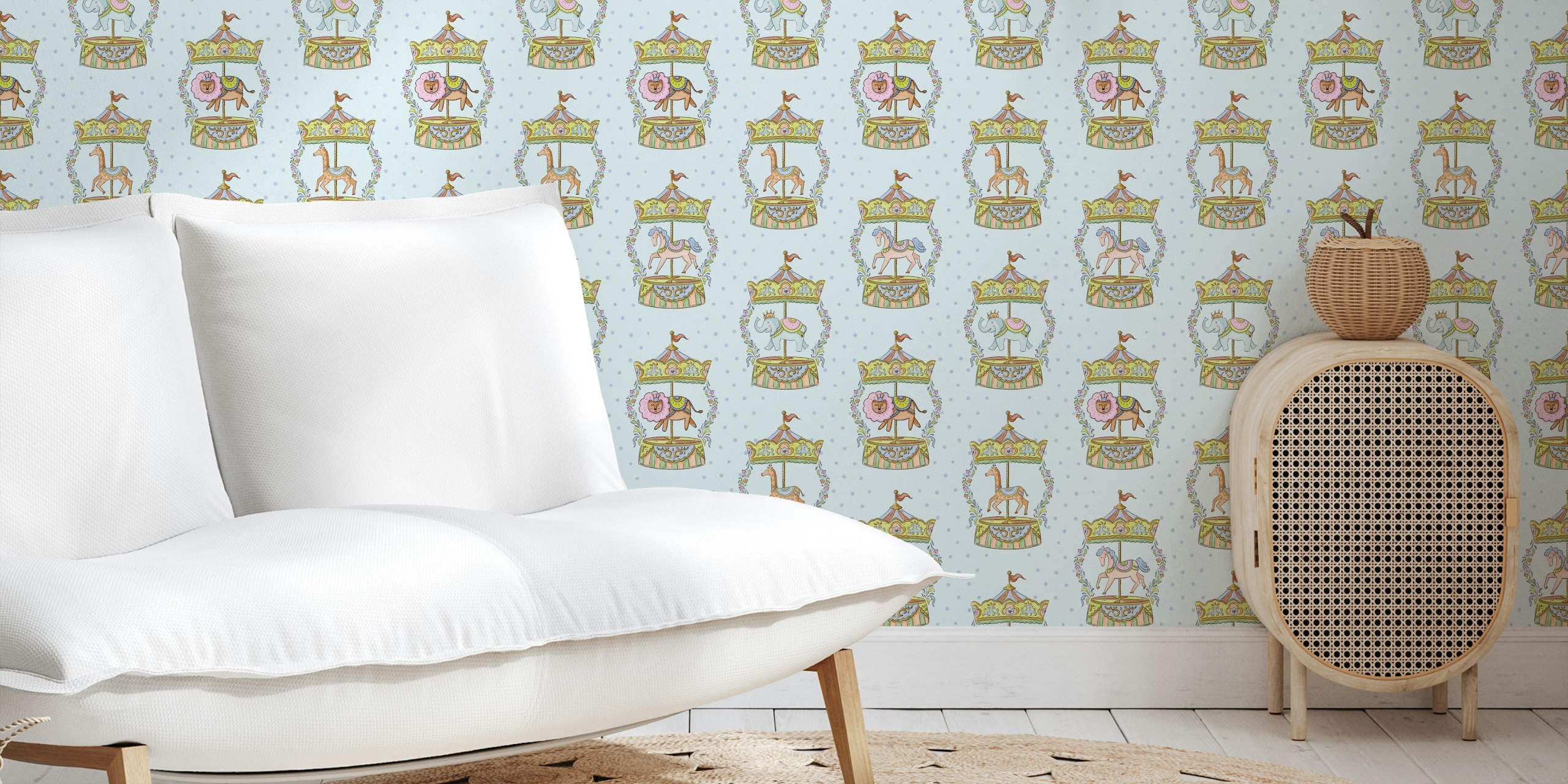 Whimsical Carousel Ride tapetti huoneessa