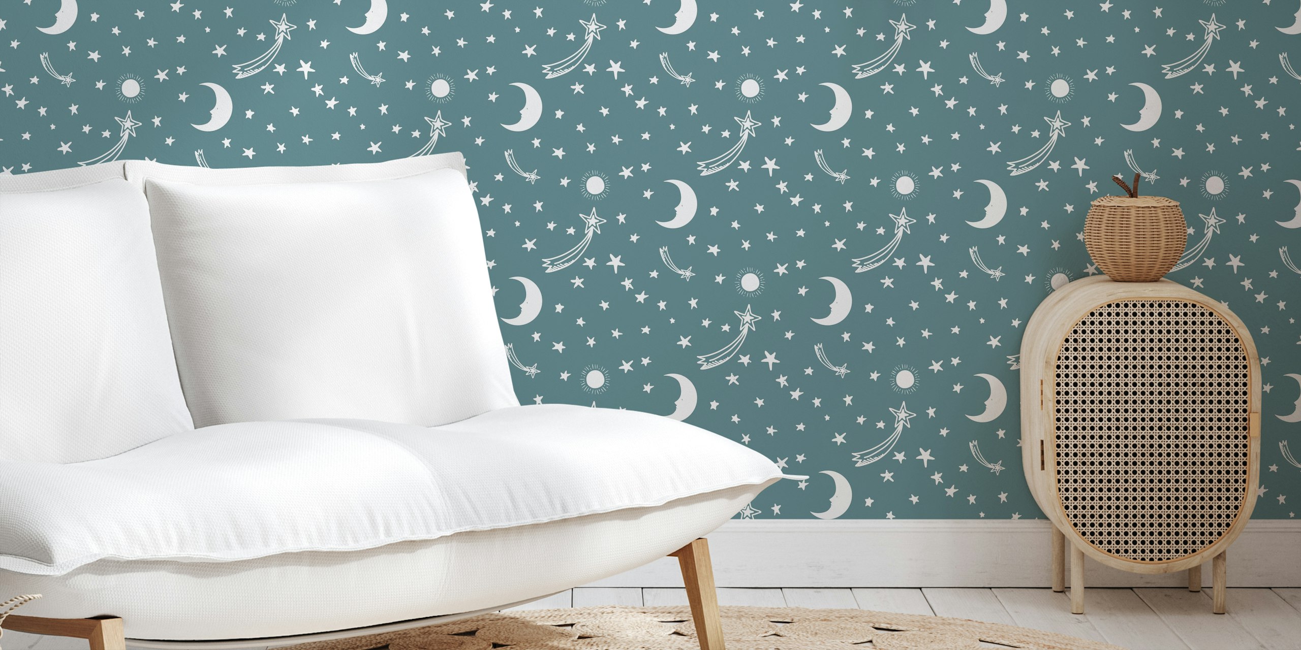 Carta da parati Starry Night Charm in una stanza
