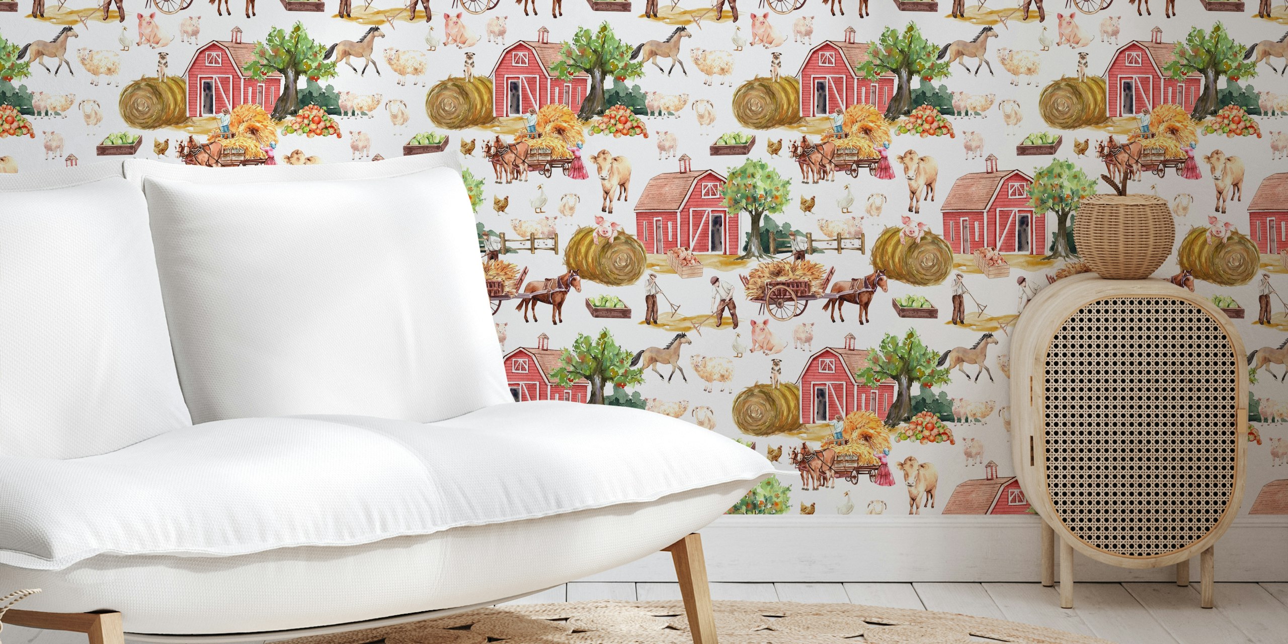 Rustic Farm Charm tapet i ett rum