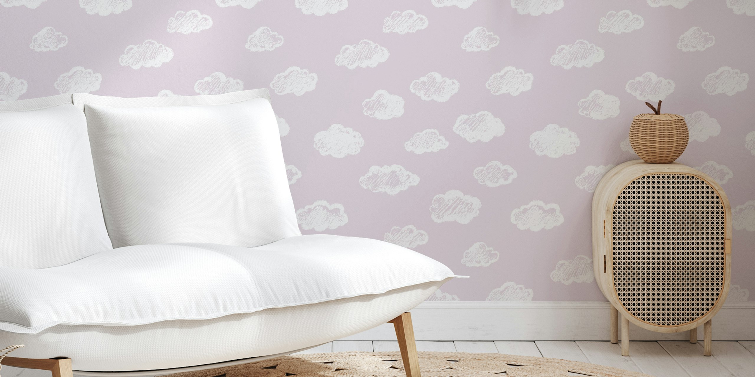 Chalk Clouds Pattern σε ένα δωμάτιο