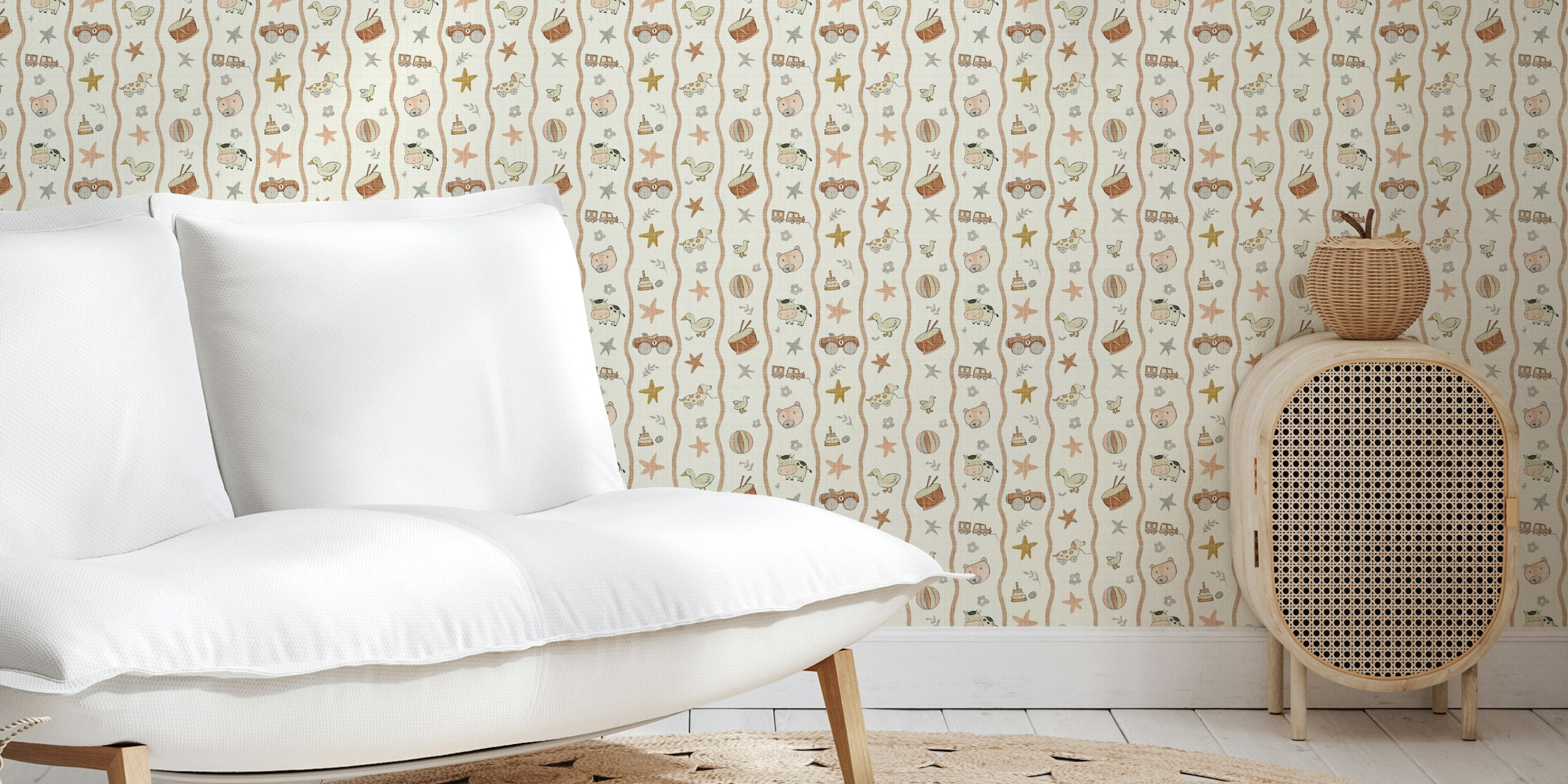 Vintage Toy Story wallpaper dans une pièce