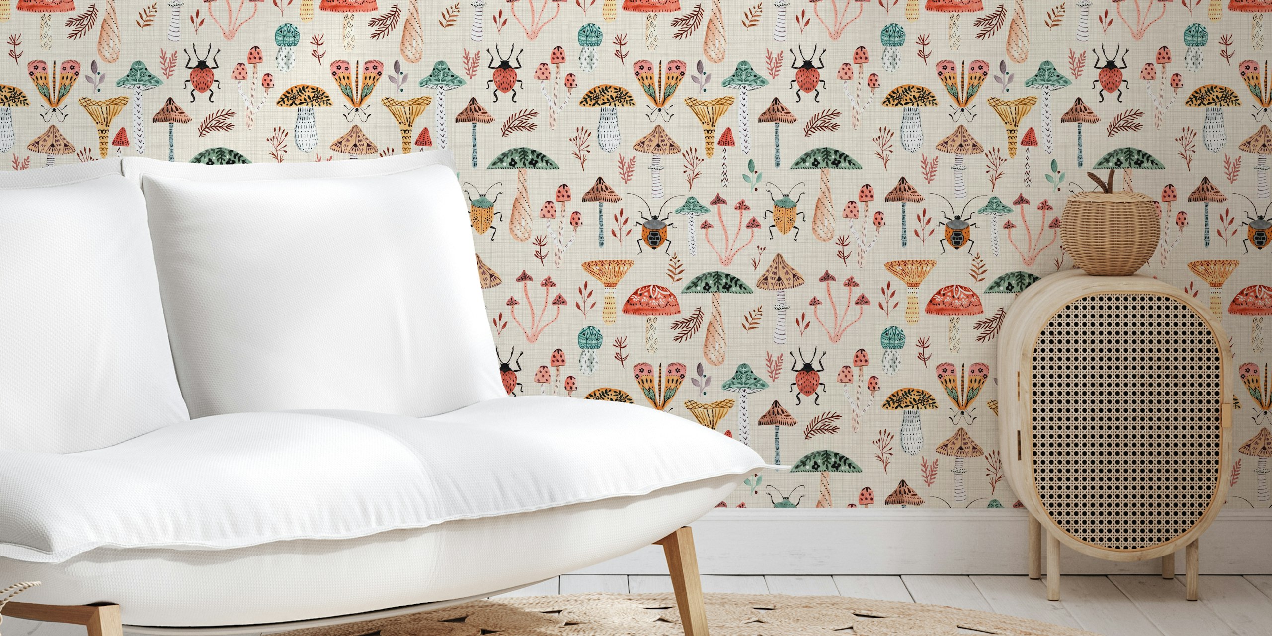 Mystical Nature tapetdesign i ett rum