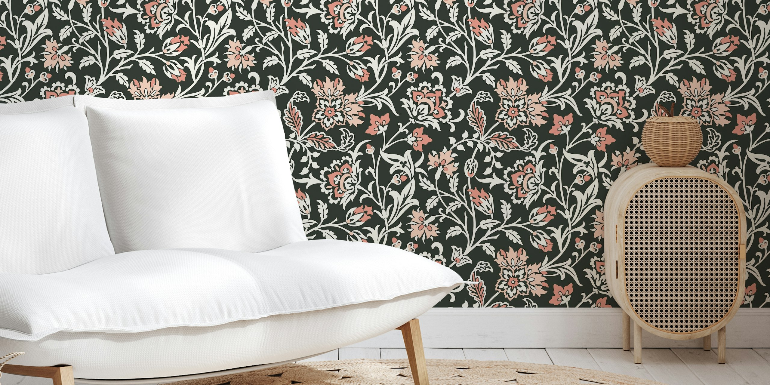 Ταπετσαρία Victorian Brentwood pattern 3 που εμφανίζεται σε ένα δωμάτιο