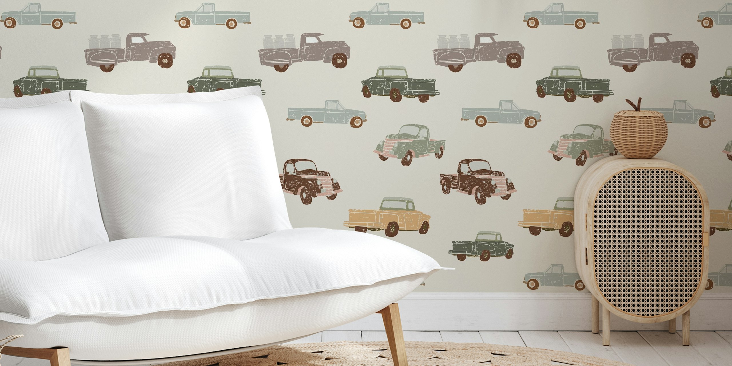 Vintage American classic pickup trucks wallpaper