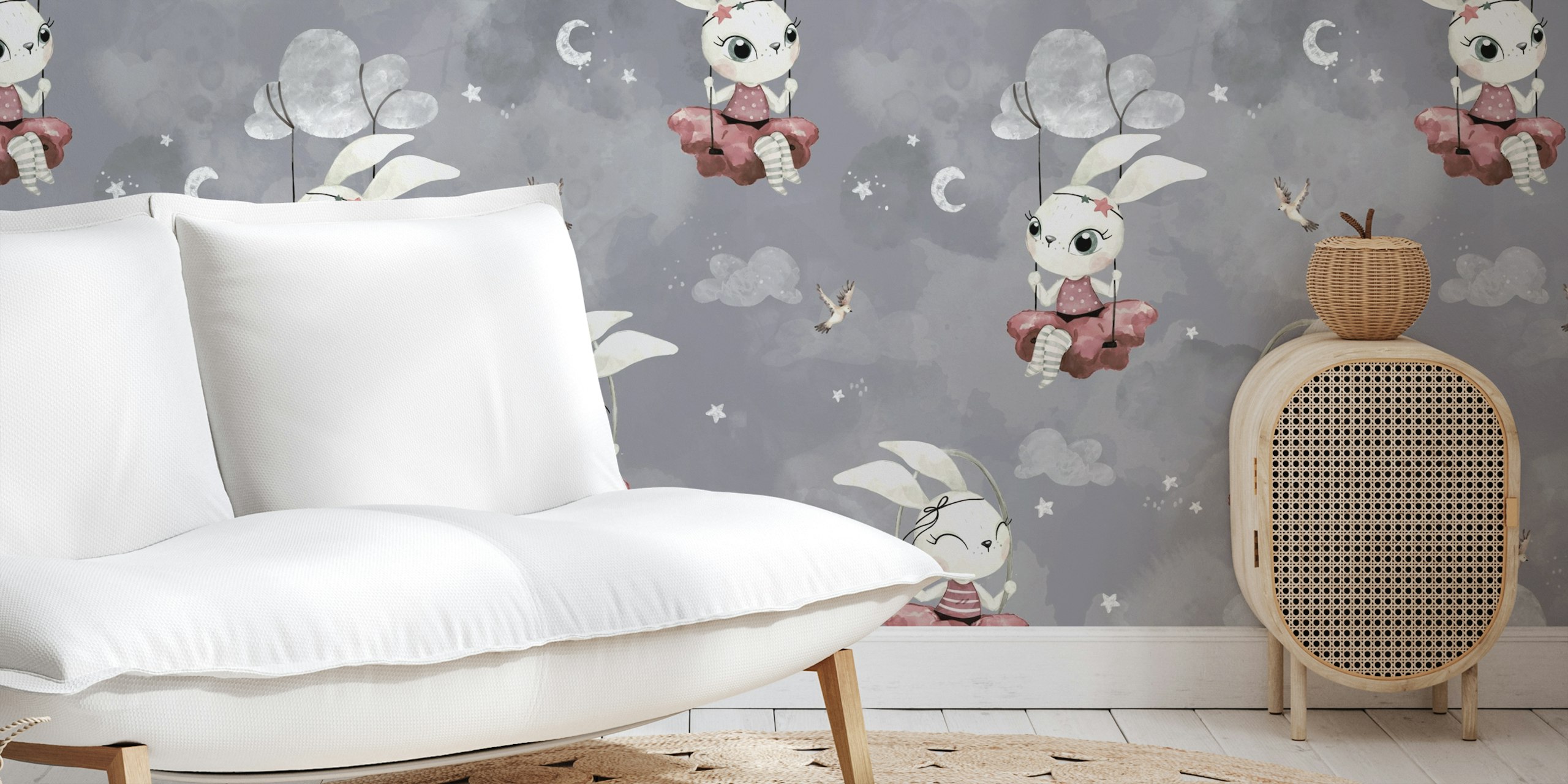 Dream Bunny wallpaper with clouds and bunnies