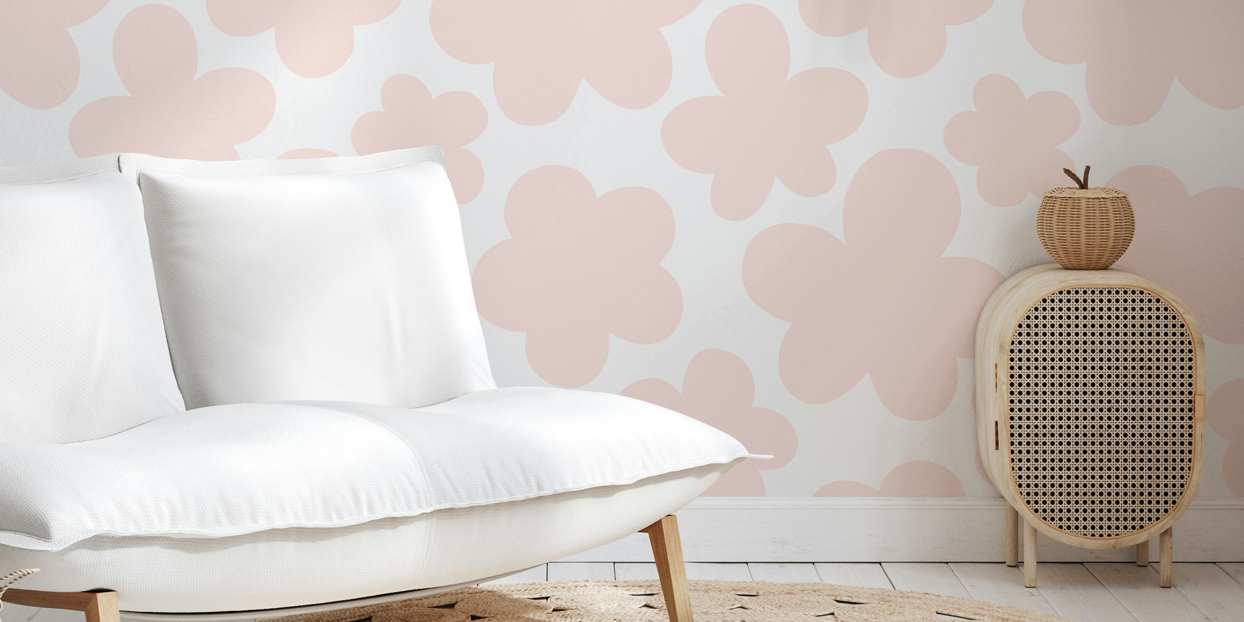 Bebe Scandi Clouds tapet i ett rum