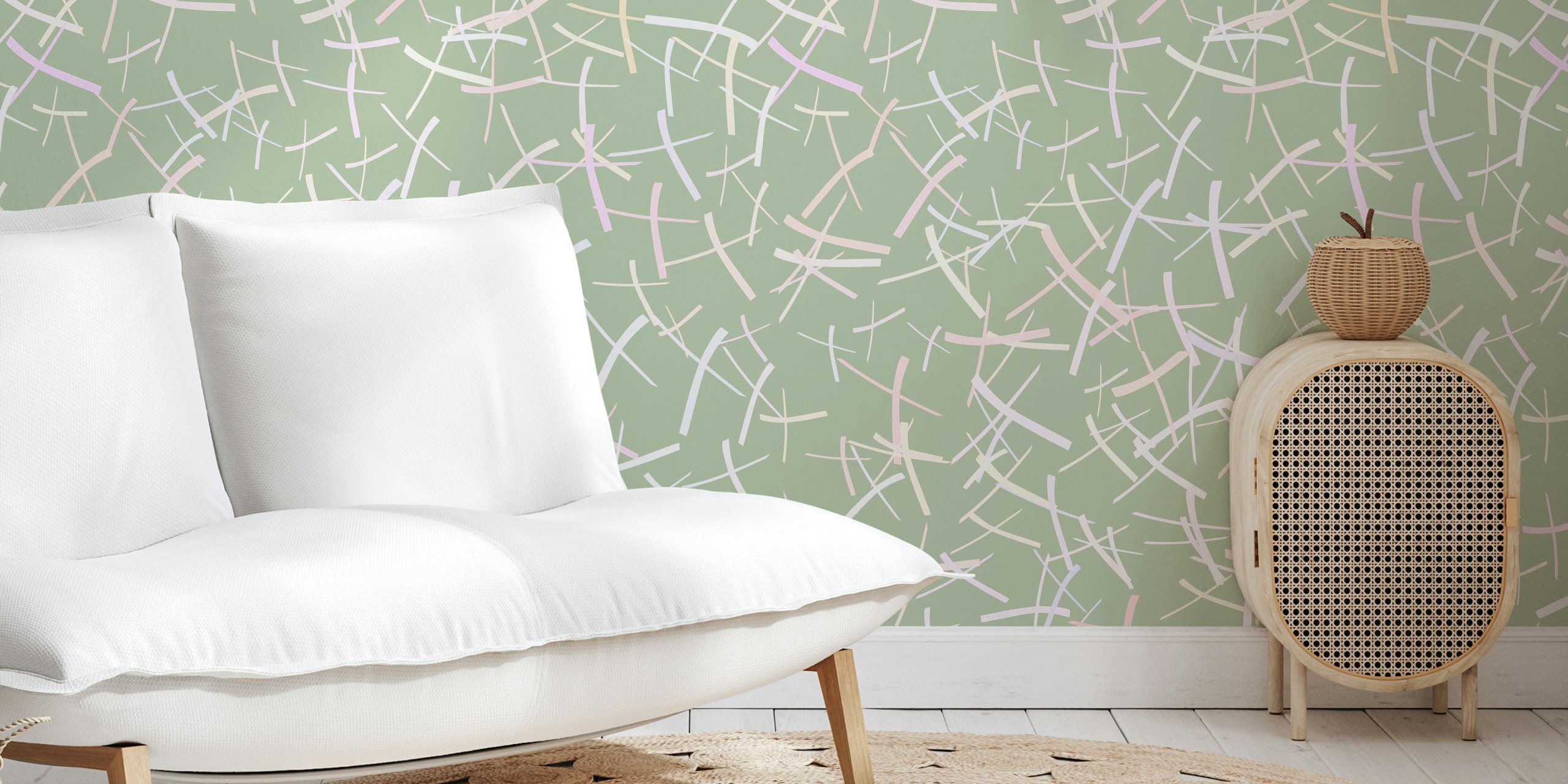 Tapeta Criss-Cross Chaos u postavci sobe
