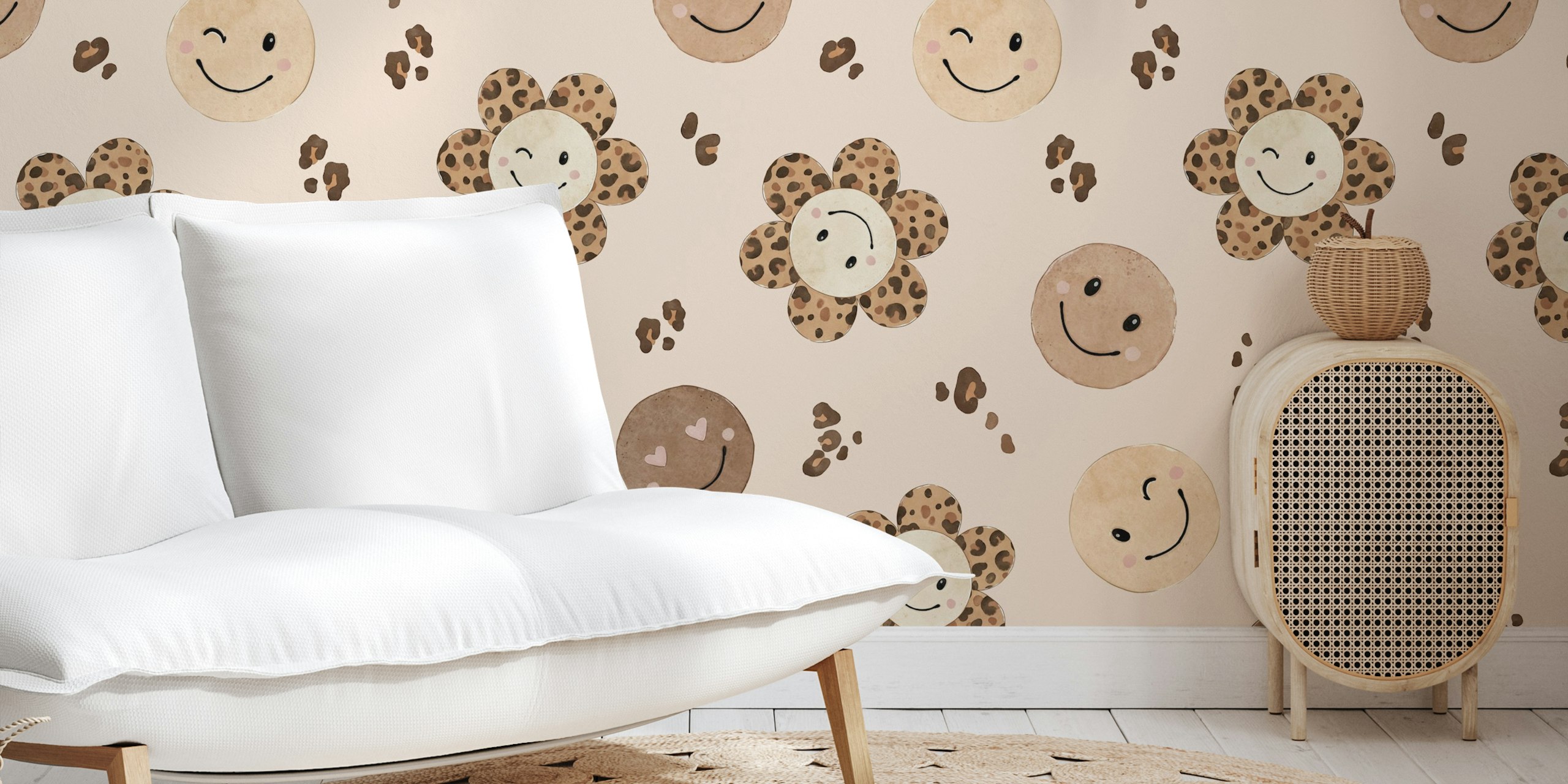 Wild And Happy - brown wallpaper in a room