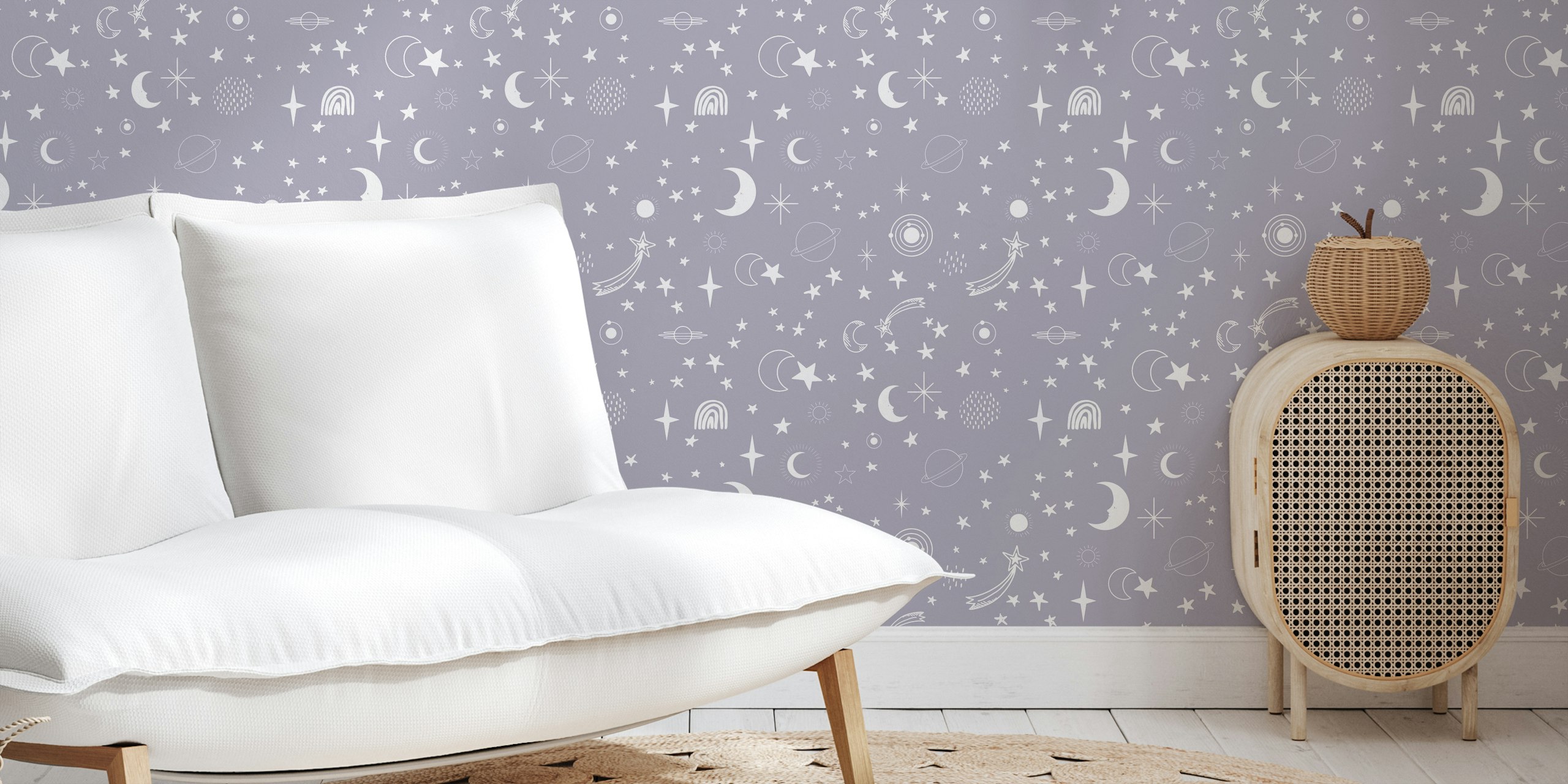 Pohádková celestial tapeta v pokoji