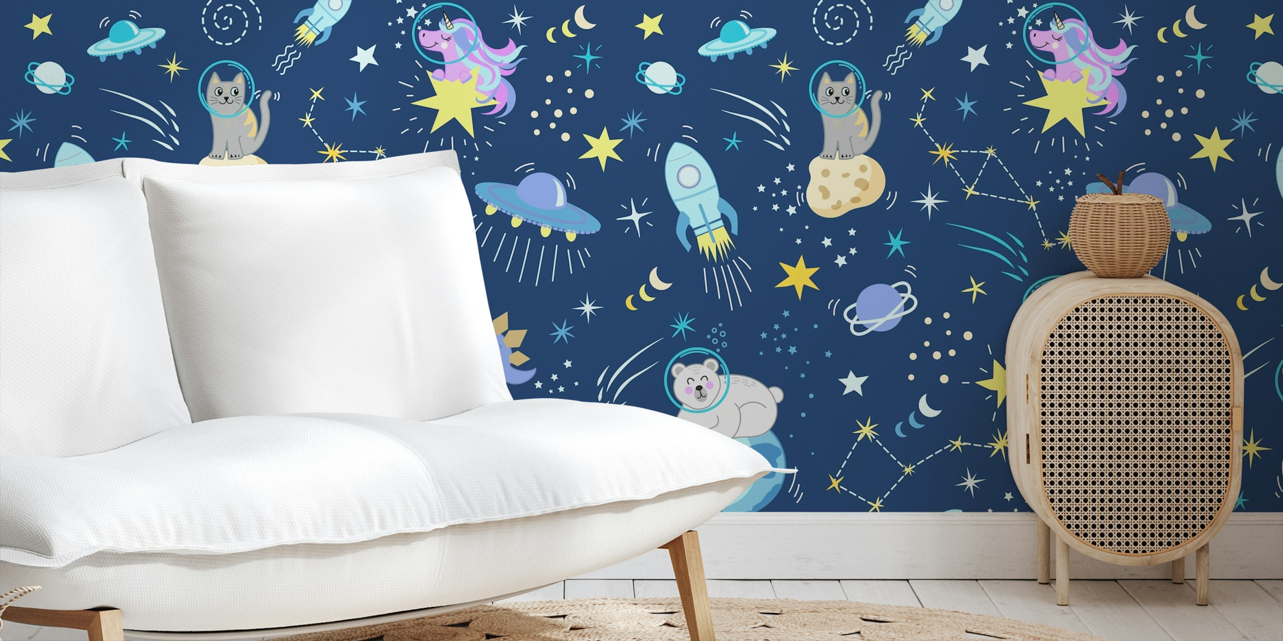Kitty in The Blue Sky wallpaper design