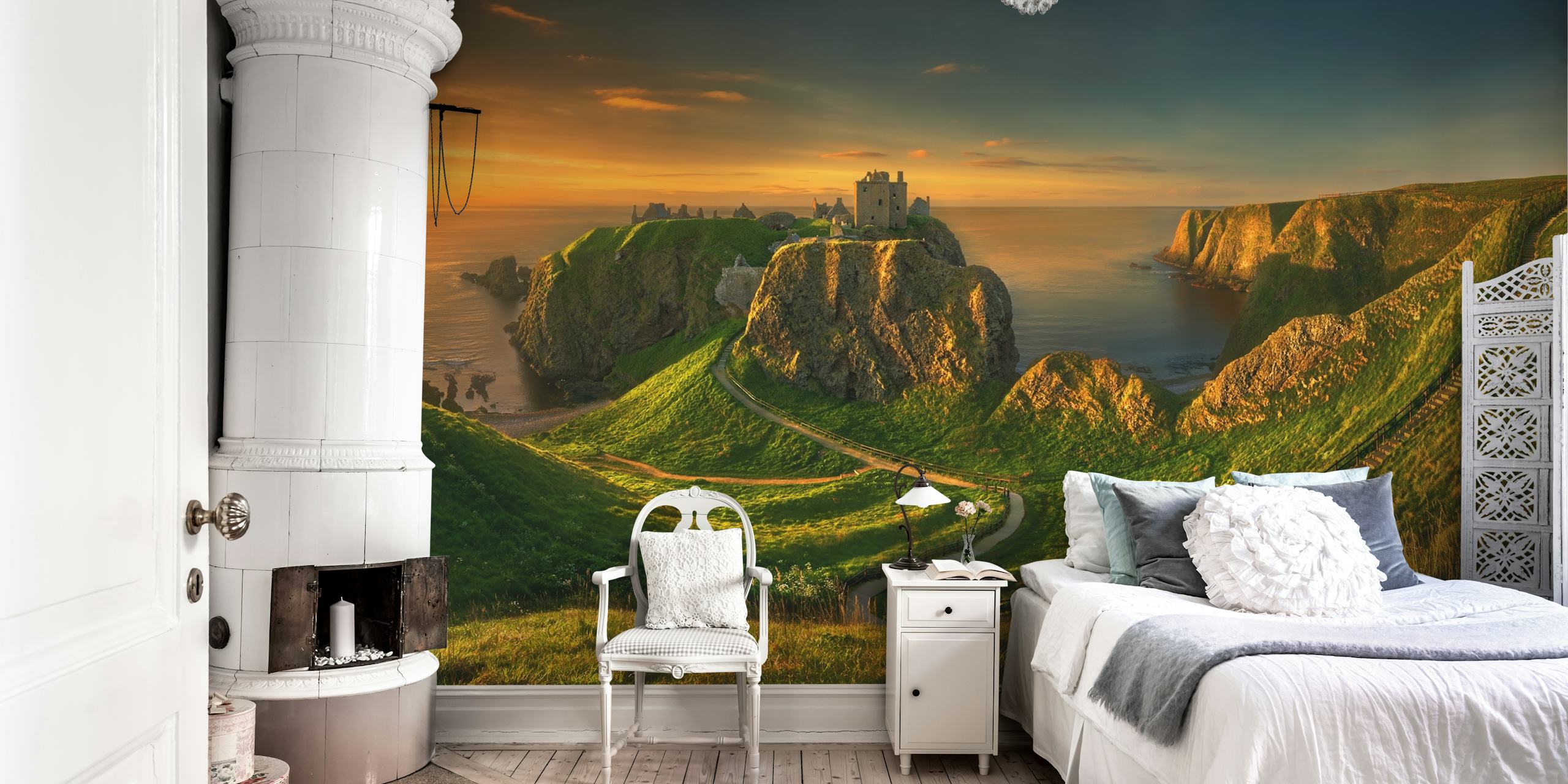 Dunnottar tapet som visar ett naturscenario