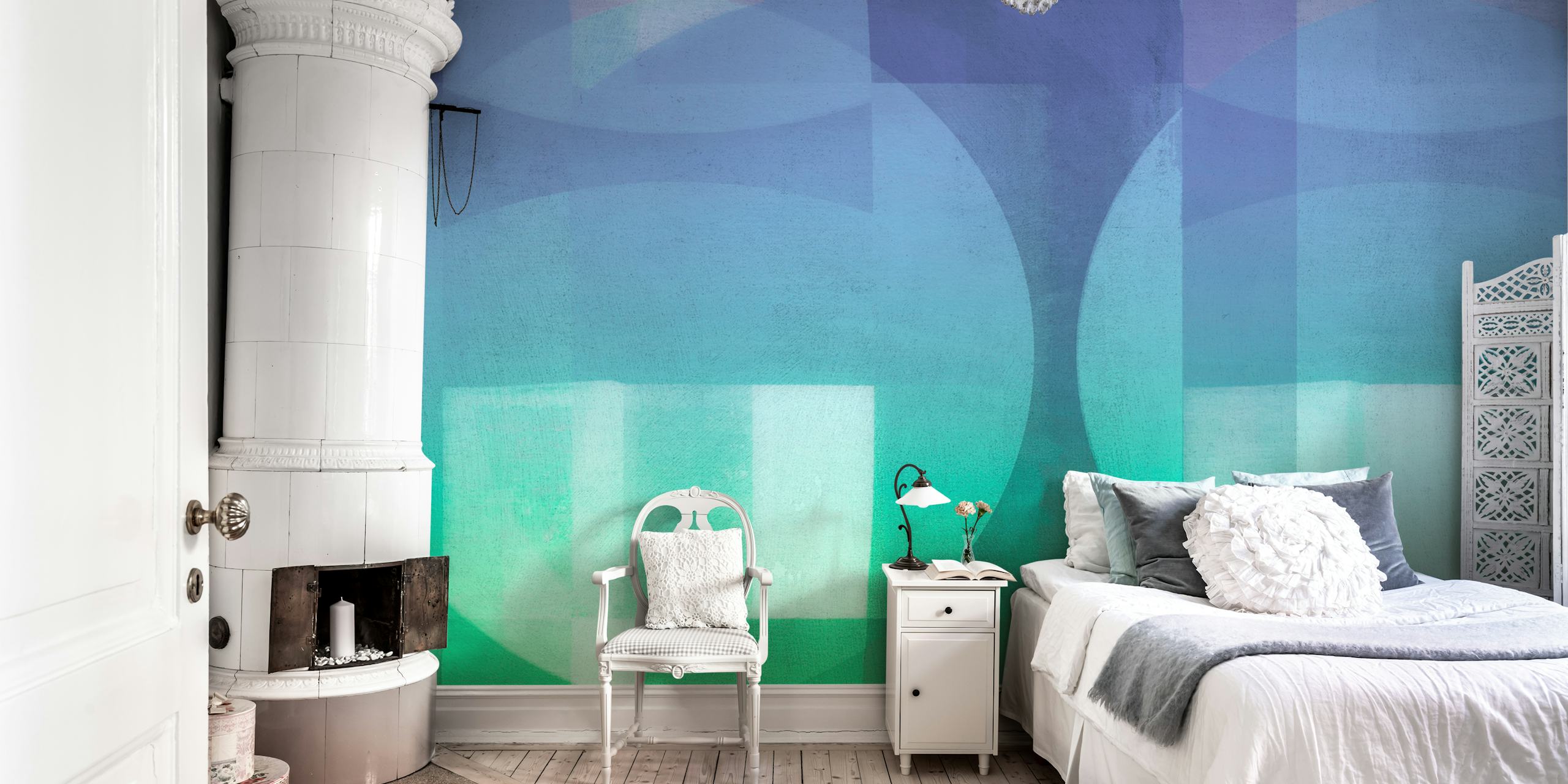 Ethereal Geometry wallpaper dans une pièce