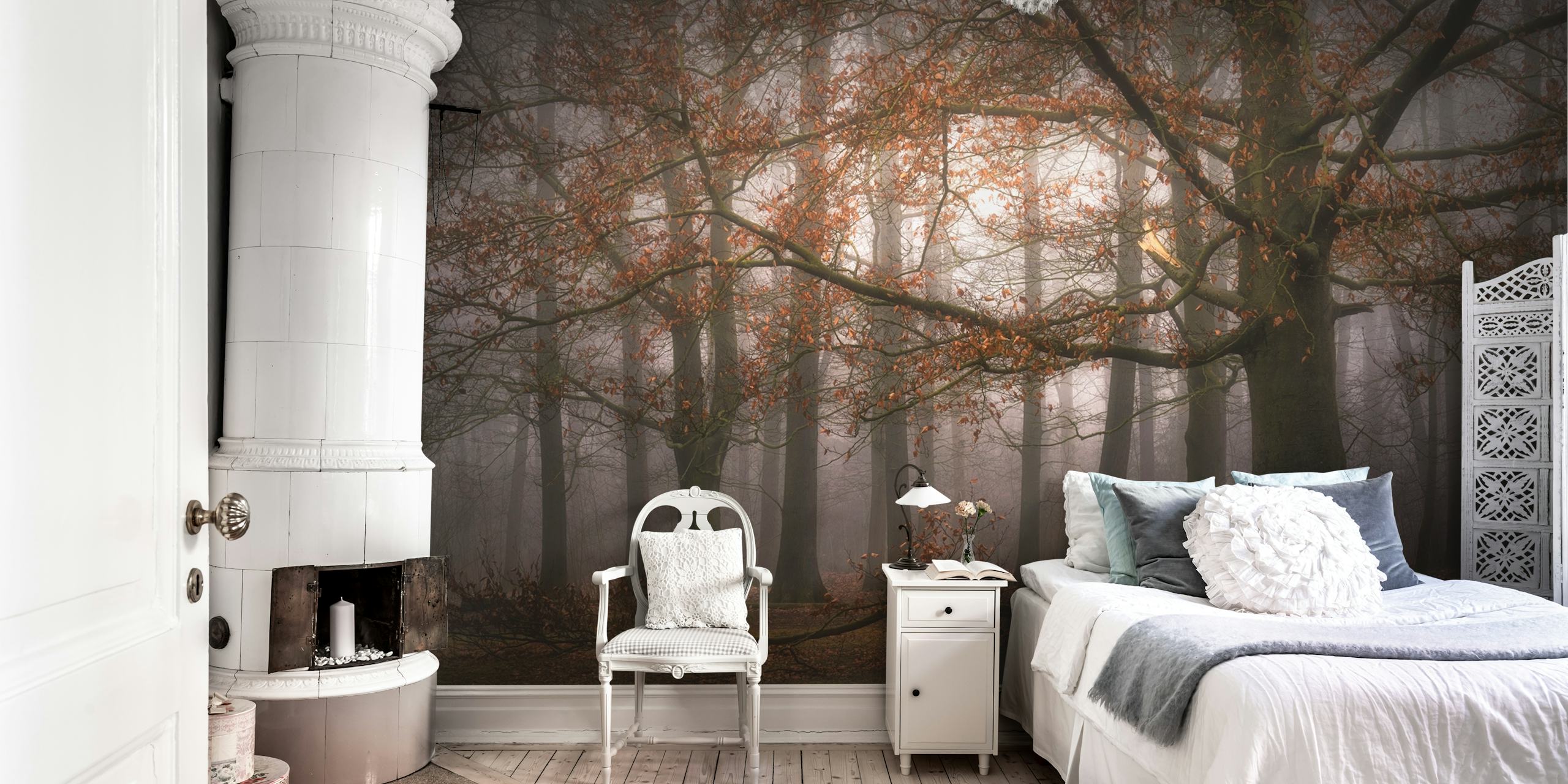 Foggy memory wallpaper in a room