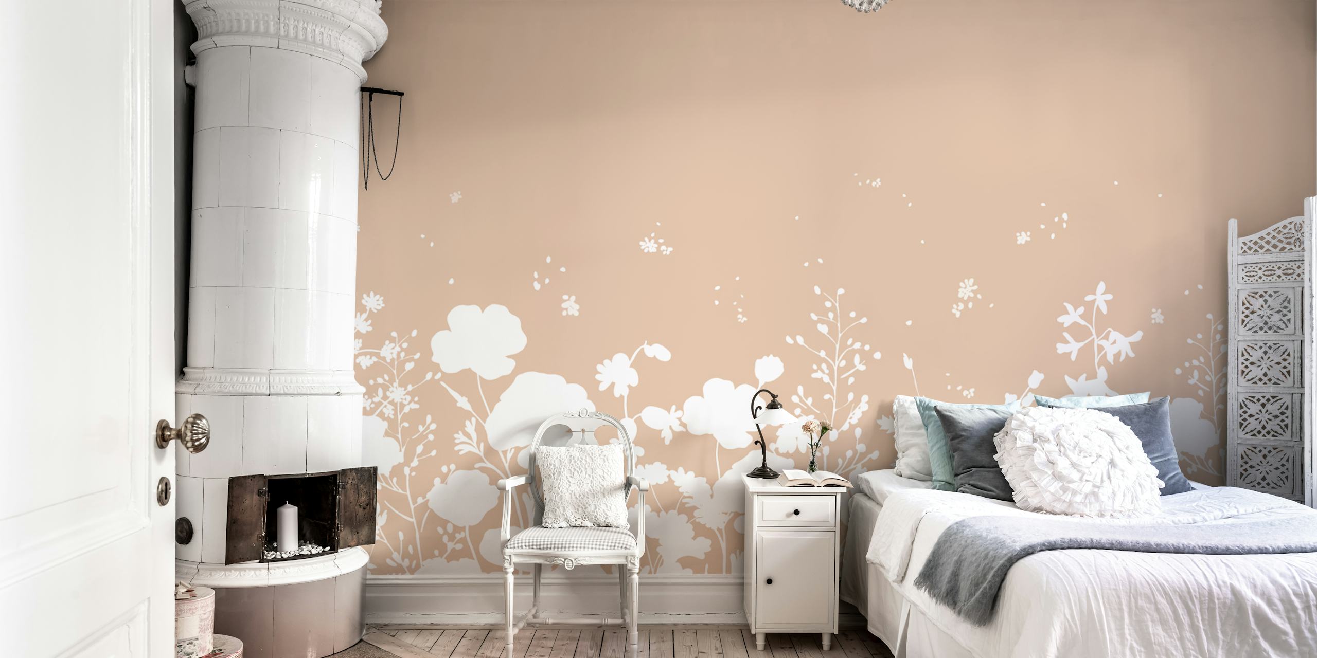 Meadow Breeze In Terracotta design de papel de parede