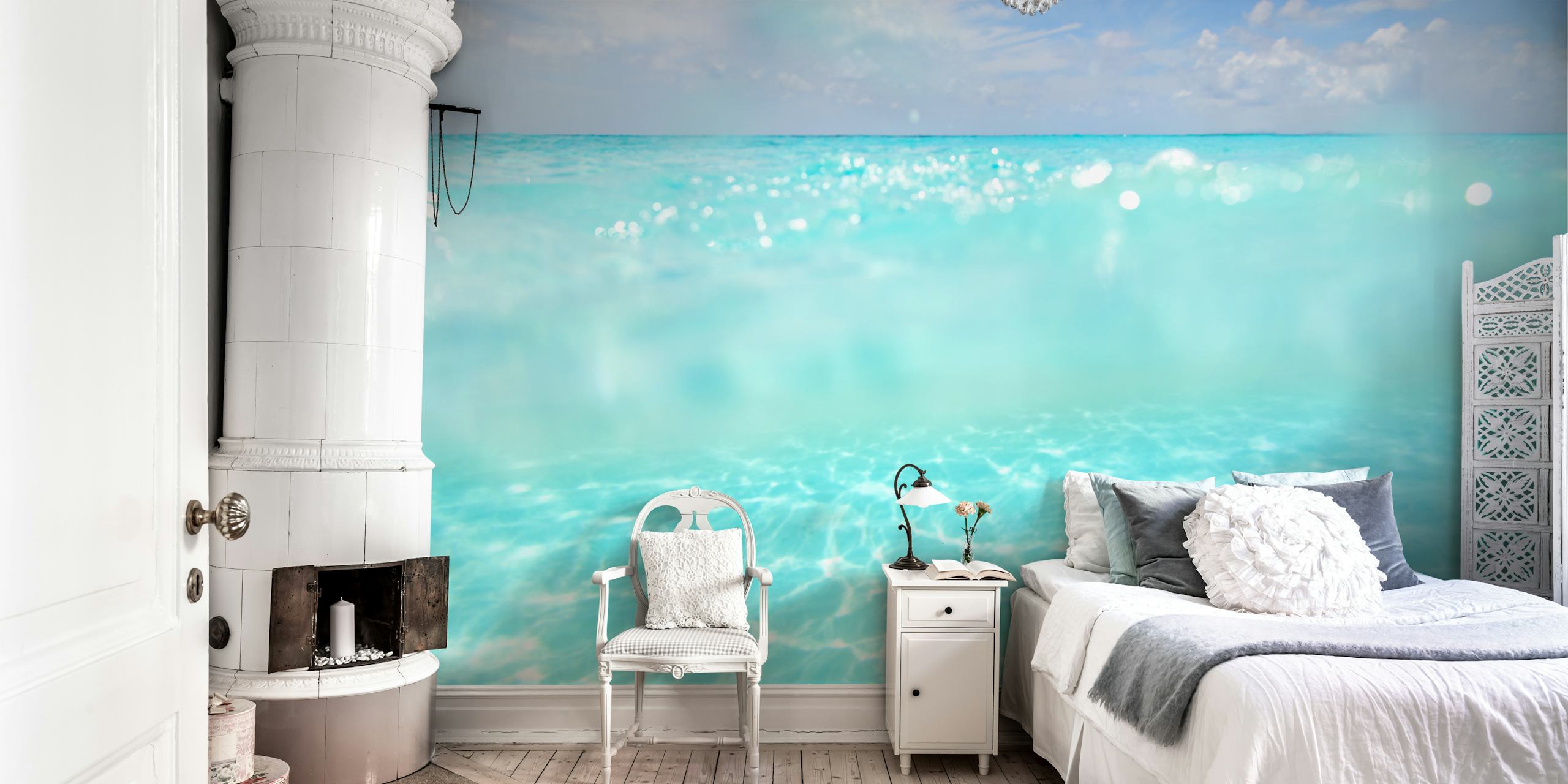 Papel pintado Caribbean Sea en una habitación