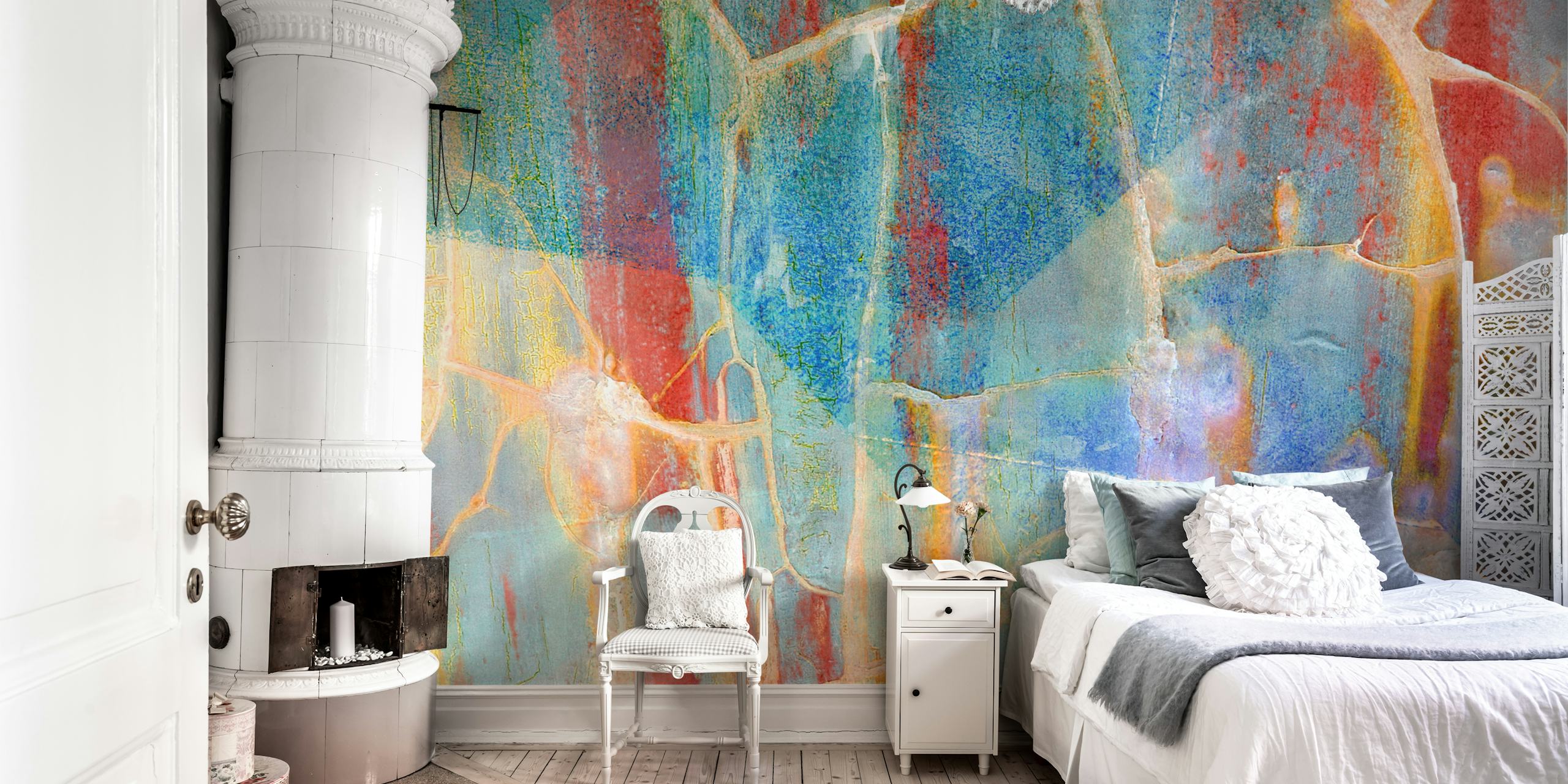 Happy Old Crayon Wall tapet i et rum