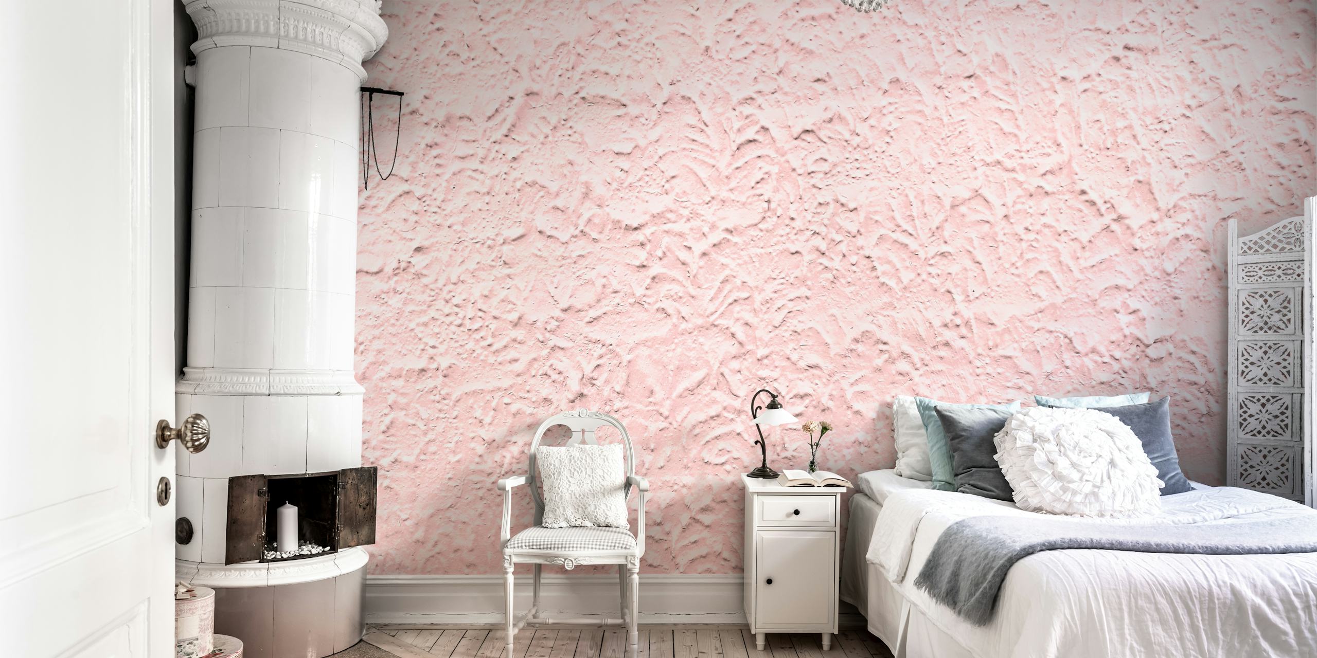 High-quality Blush Pink Cement Wallpaper for a luxurious home makeover