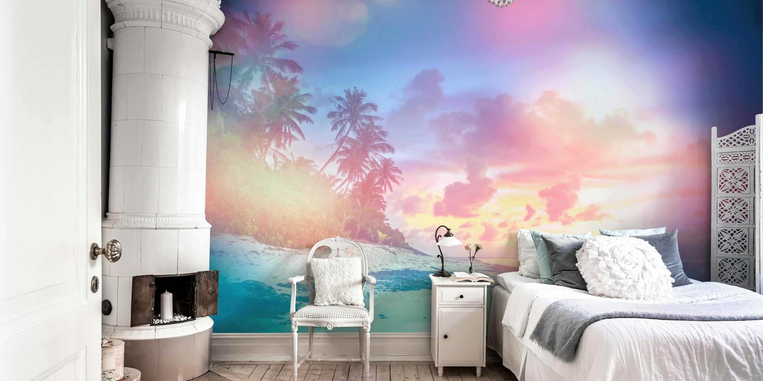 papel de parede Summer Beach Dreams em um quarto