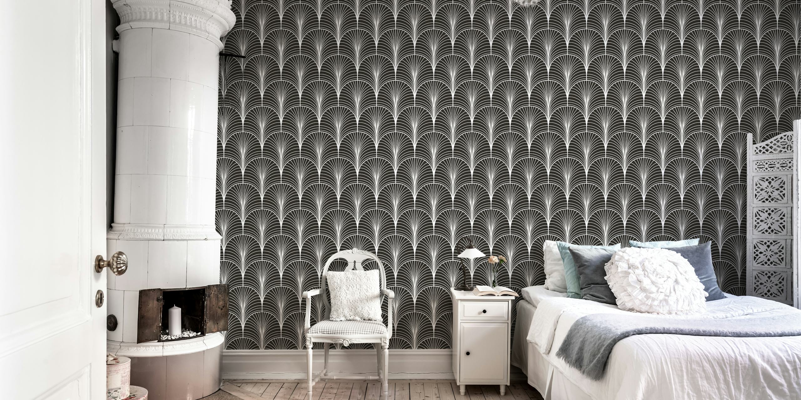 Design tapety Art Deco Black and White