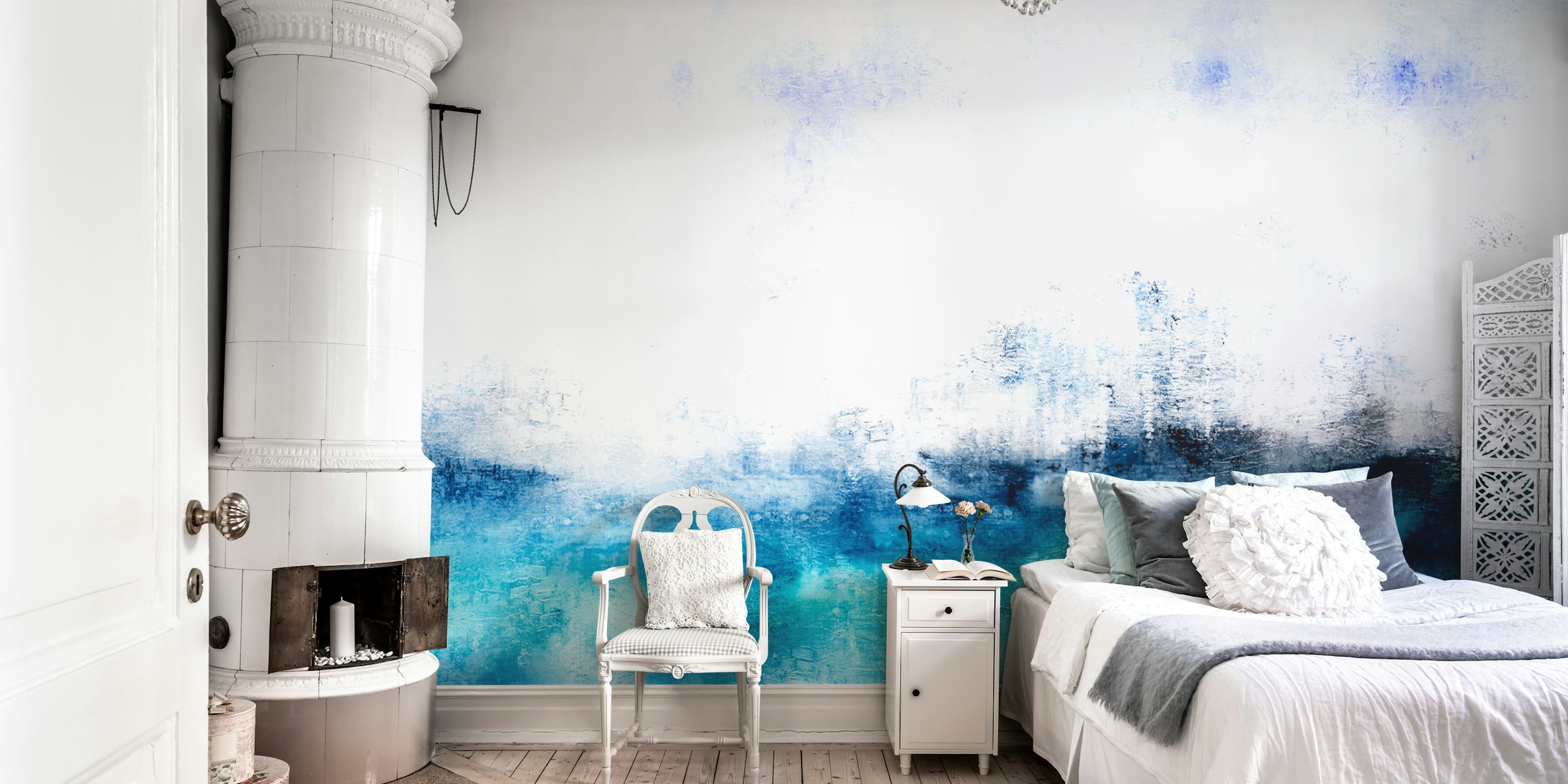 Abstract blue ocean wallpaper with soft gradients