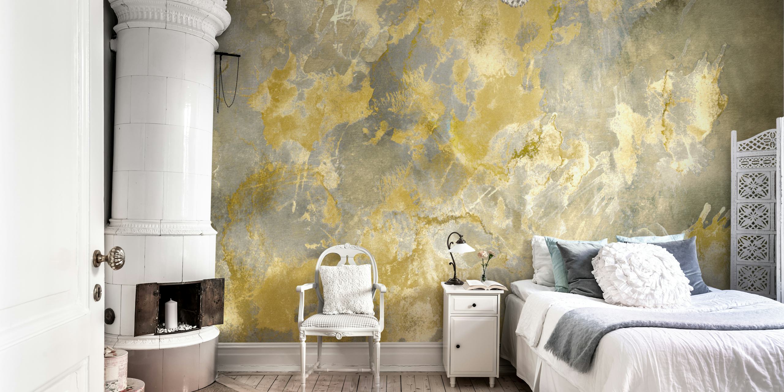 Papel de parede Elegant Grunge Dream em um quarto
