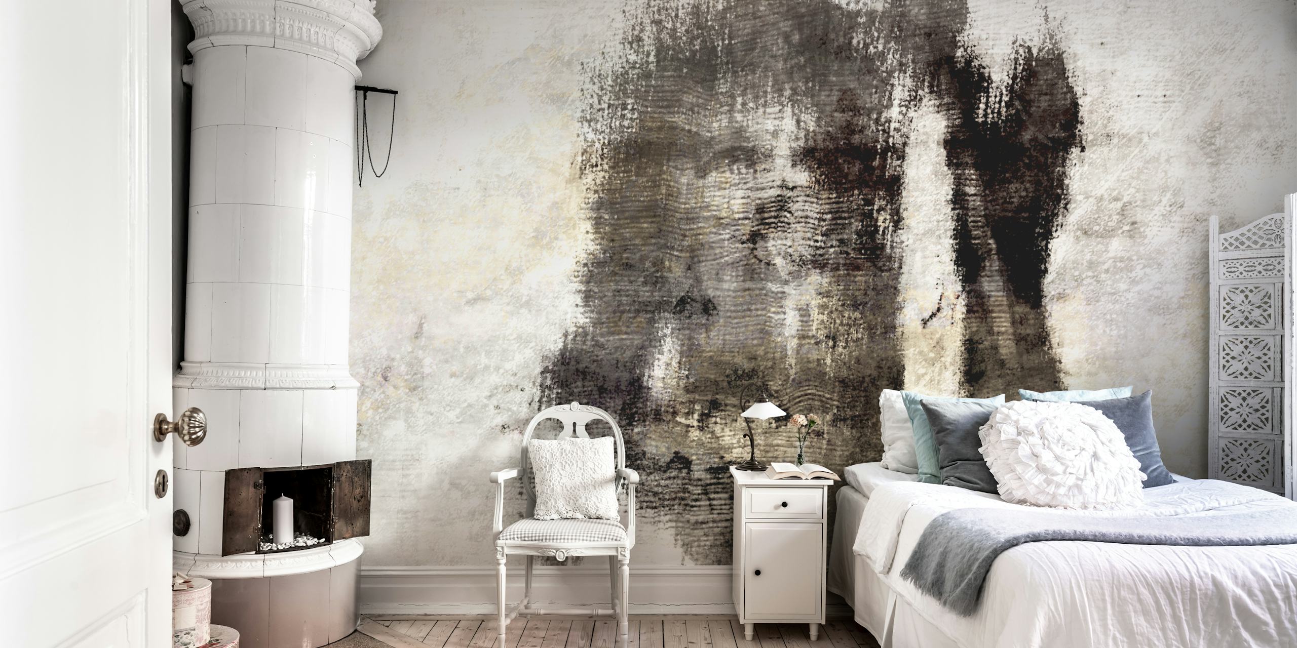 Papel pintado Primitive Neutrals en un ambiente