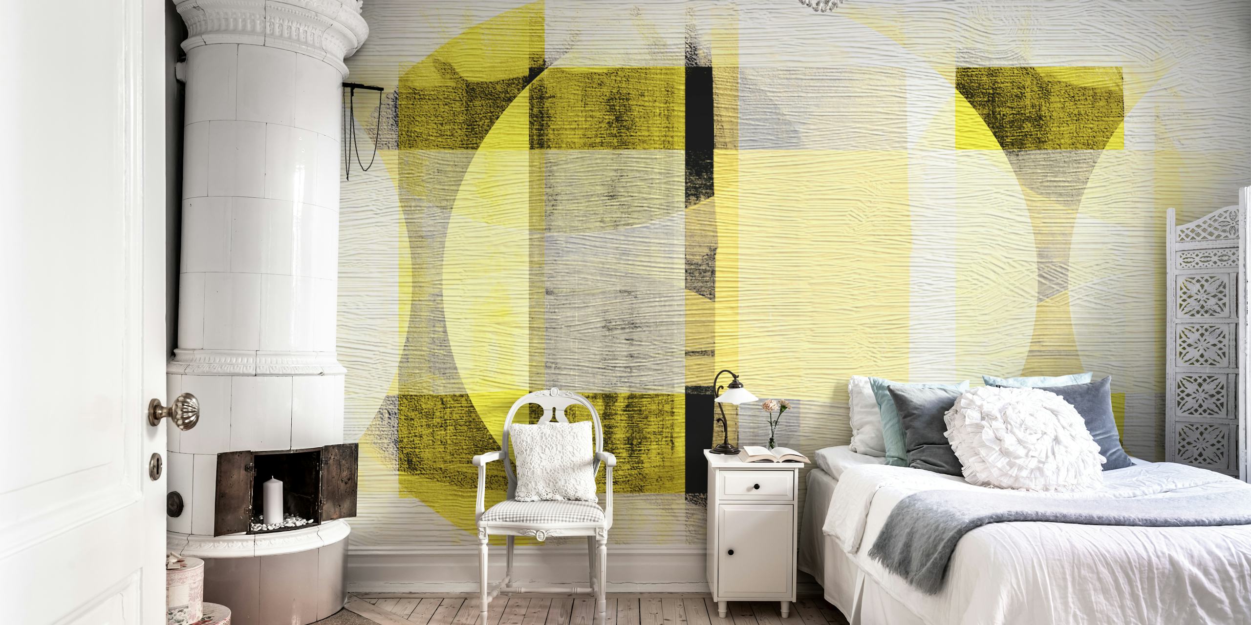 Tapeta Bauhaus Sunrise σε έναν μοντέρνο χώρο