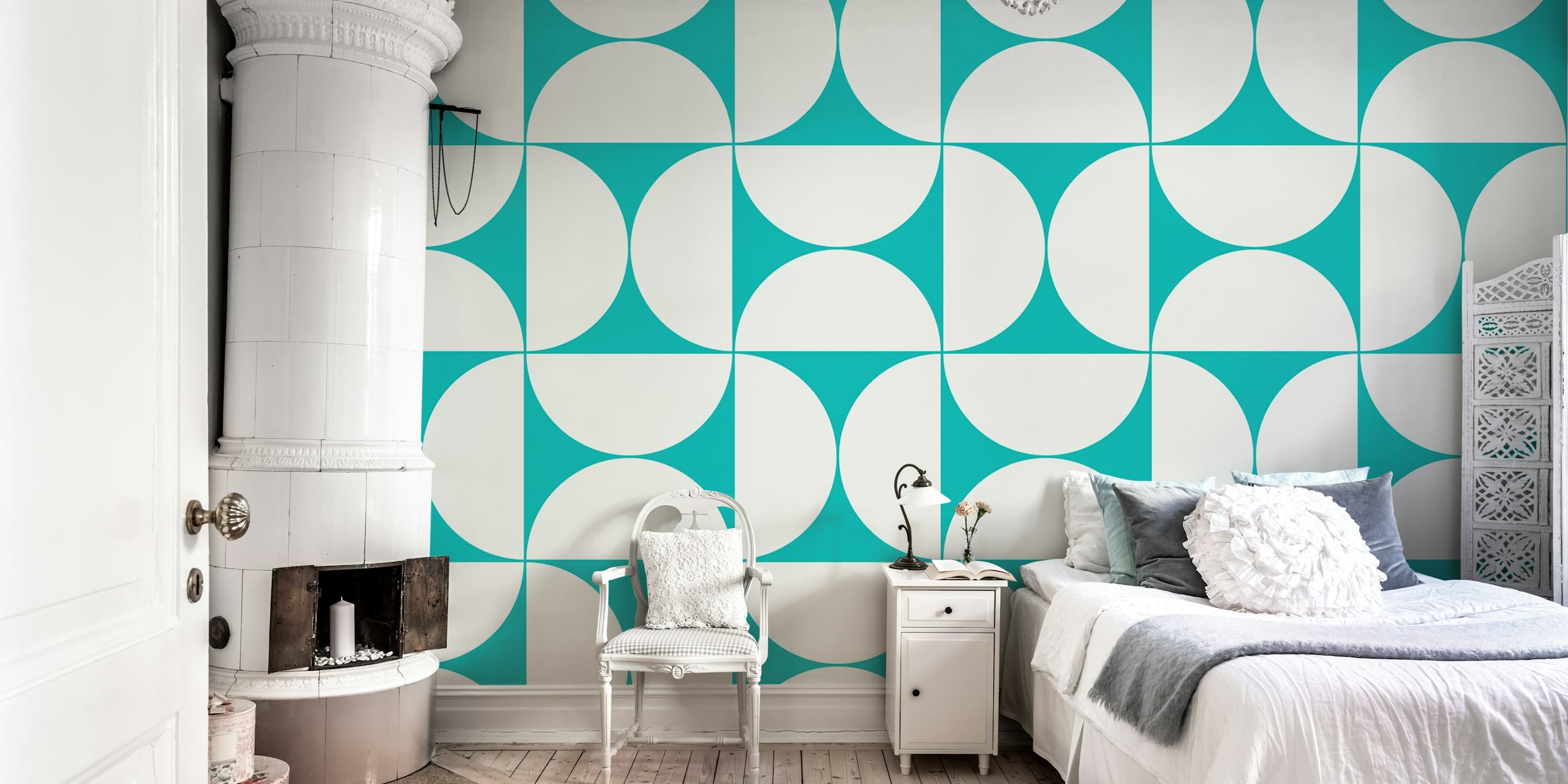 Mid-Century Modern tapet i et rom